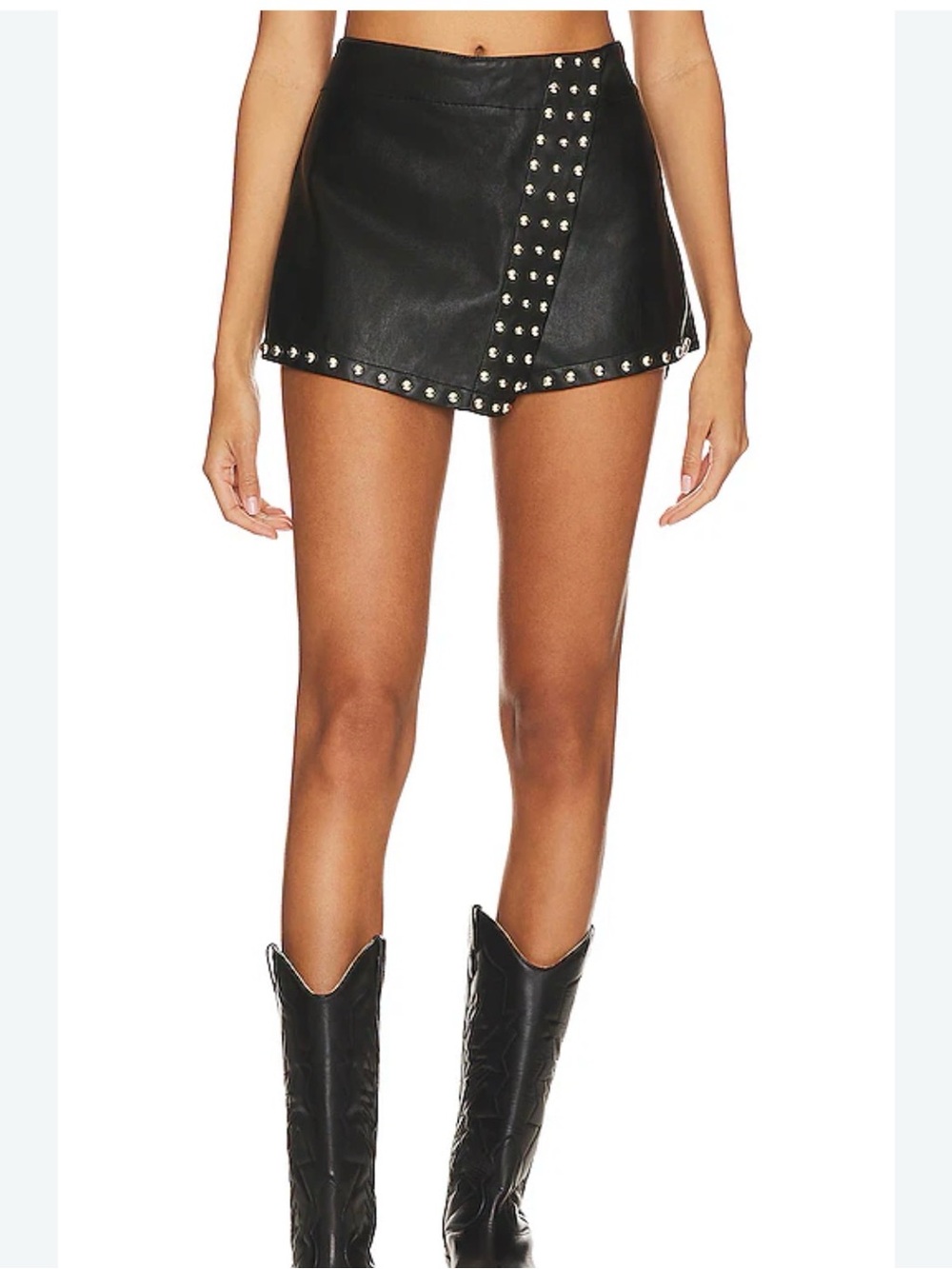 FREE PEOPLE NWT Emmy Studded Faux Leather Miniskort XS SOLD OUT